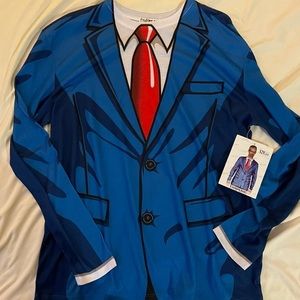 Faux Real Halloween Costume Cartoon Lon Sleeve Shirt Large NWT